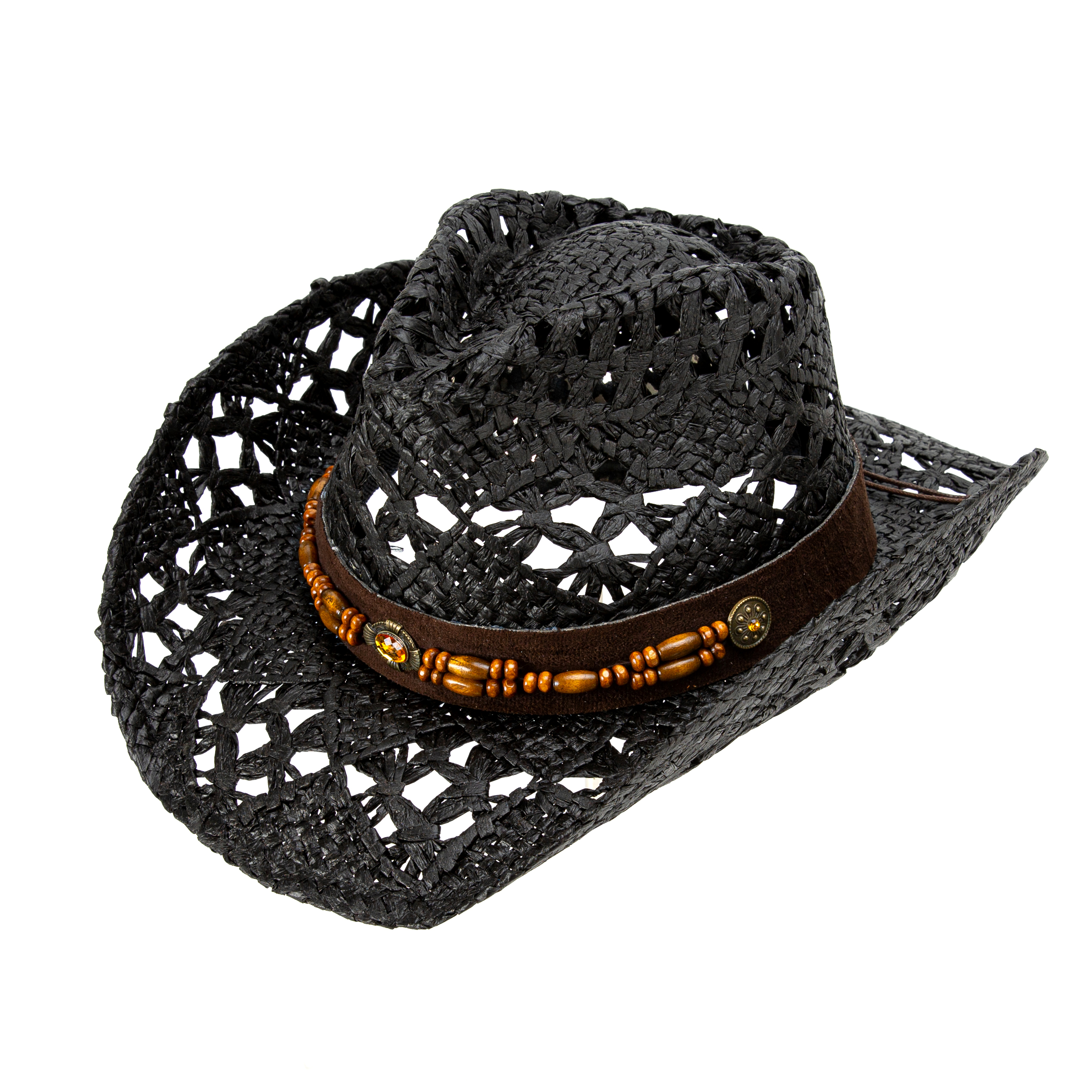 23款草帽男镂空设计牛仔帽成熟复古风外贸编织帽