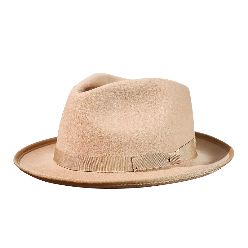 帽子新款批发加胶羊毛毡帽定型帽小檐爵士帽万圣节礼帽加工现货